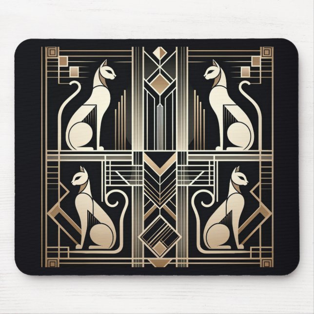 Art Deco Katter Musmatta (Framsidan)