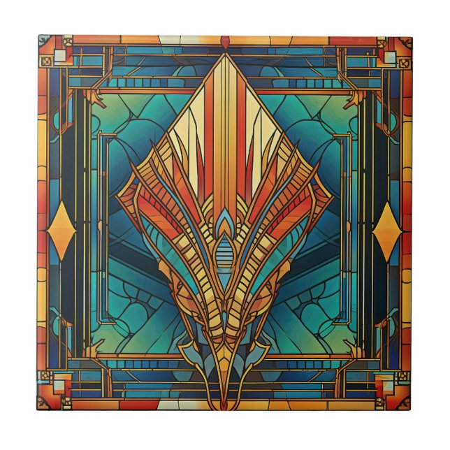 Art Deco keramiska plattor Kakelplatta (Framsidan)