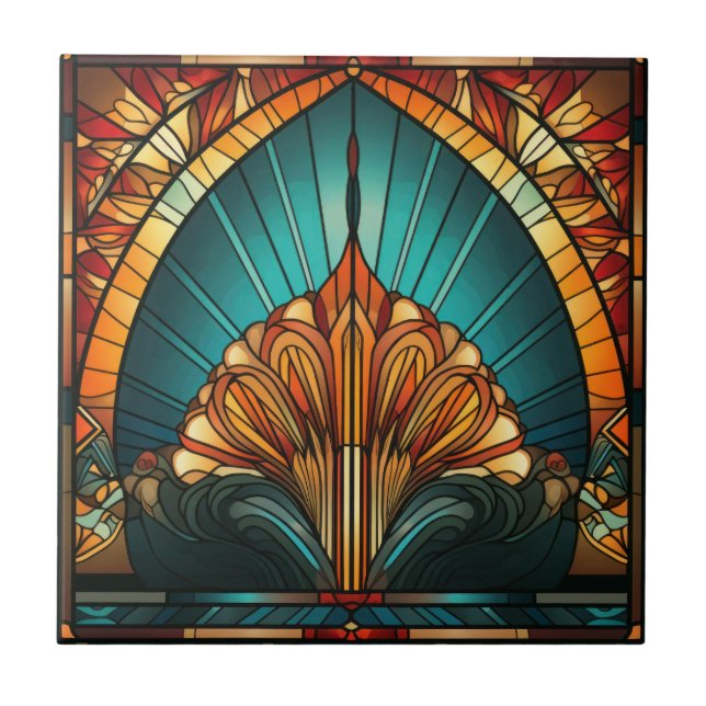 Art Deco keramiska plattor Kakelplatta (Framsidan)