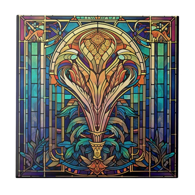 Art Deco keramiska plattor Kakelplatta (Framsidan)