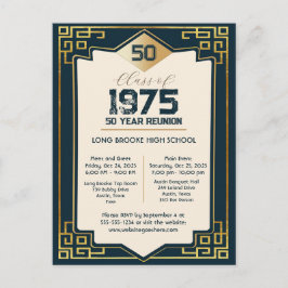 Art Deco-klass 1975, 50 års återförening av gymnas Vykort