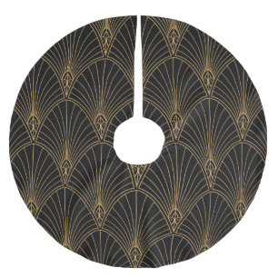 Art deco: klassisk geometrisk mönster. julgransmatta borstad polyester