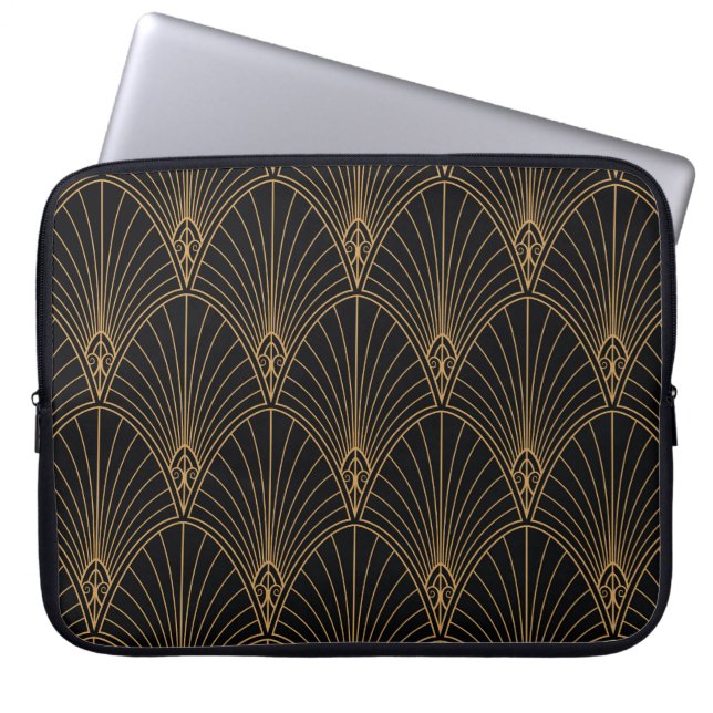 Art deco: klassisk geometrisk mönster. laptop fodral (Framsidan)