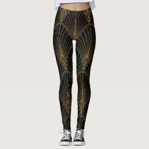 Art deco: klassisk geometrisk mönster. leggings