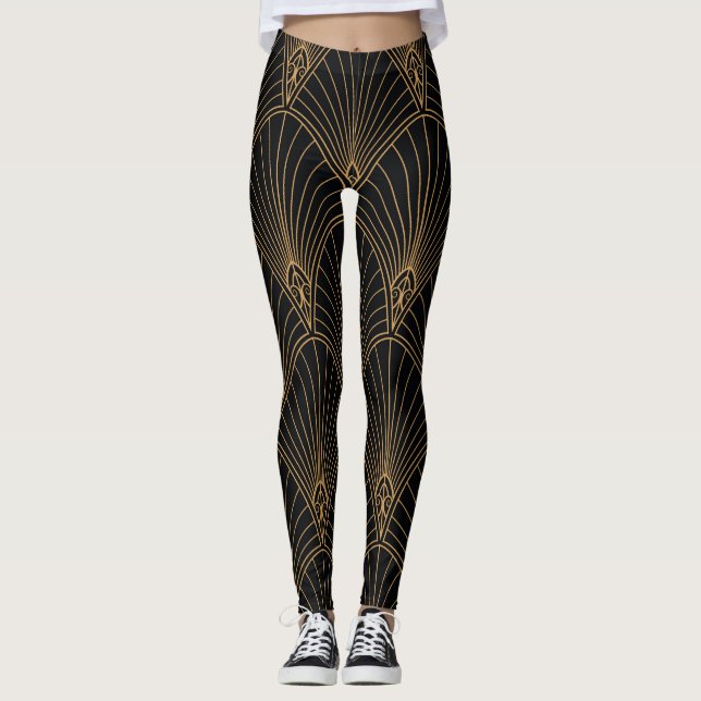 Art deco: klassisk geometrisk mönster. leggings (Framsida)
