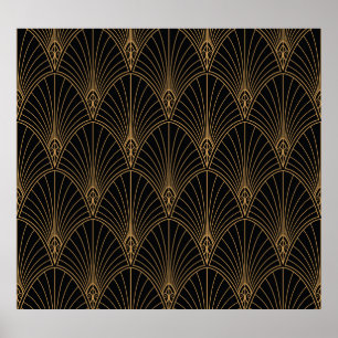 Art deco: klassisk geometrisk mönster. poster
