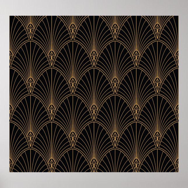 Art deco: klassisk geometrisk mönster. poster (Framsidan)