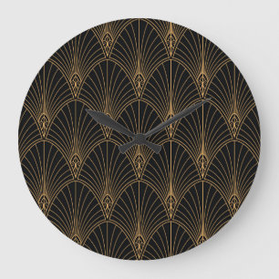 Art deco: klassisk geometrisk mönster. stor klocka