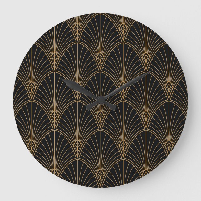 Art deco: klassisk geometrisk mönster. stor klocka (Framsida)
