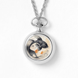 Art Deco Koi eWatch Ur Armbandsur