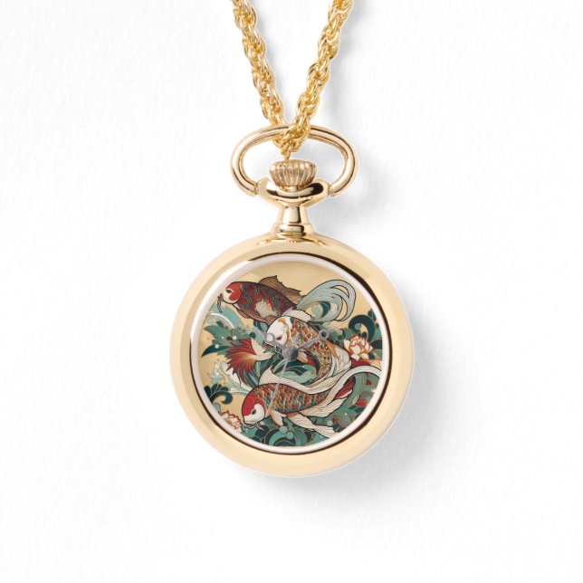 Art Deco Koi eWatch Watch Armbandsur (Framsida)