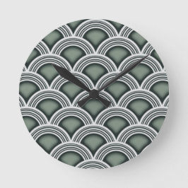 Art Deco Koncentriska Cirklar Ur Rund Klocka