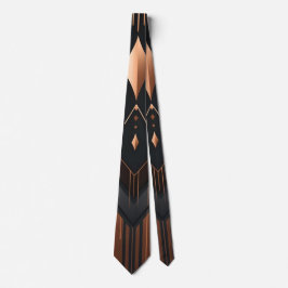 Art Deco Koppar & Silver Geometrisk Design Slips