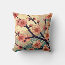 Art Deco Körsbärsblomspåse Kudde