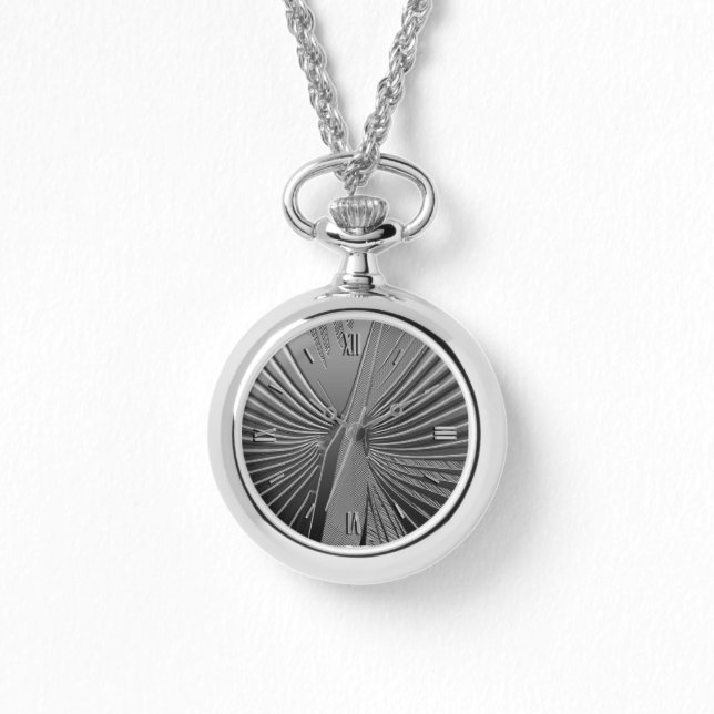 Art Deco-krom handflatan löv Armbandsur (Framsida)
