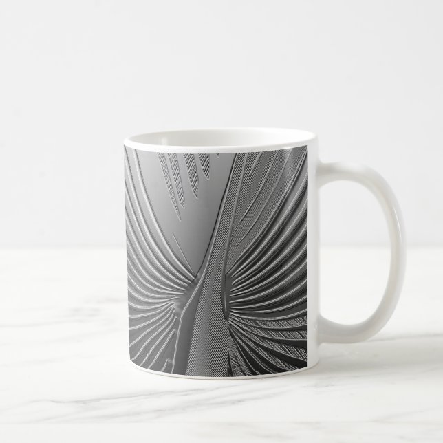 Art Deco-krom handflatan löv Kaffemugg (Höger)