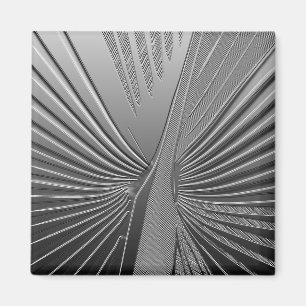 Art Deco-krom handflatan löv Magnet