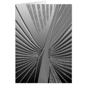 Art Deco-krom handflatan löv OBS Kort