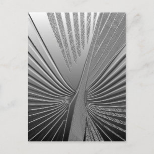 Art Deco-krom handflatan löv Vykort