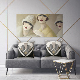 Art Deco Kuddslang Kudde