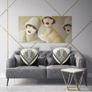 Art Deco Kuddslang Kudde