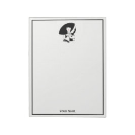 Art Deco-kvinnor i stora hatthandskar RL Anteckningsblock