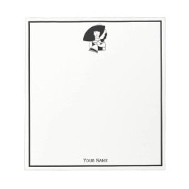 Art Deco-kvinnor i stora hatthandskar RL Anteckningsblock