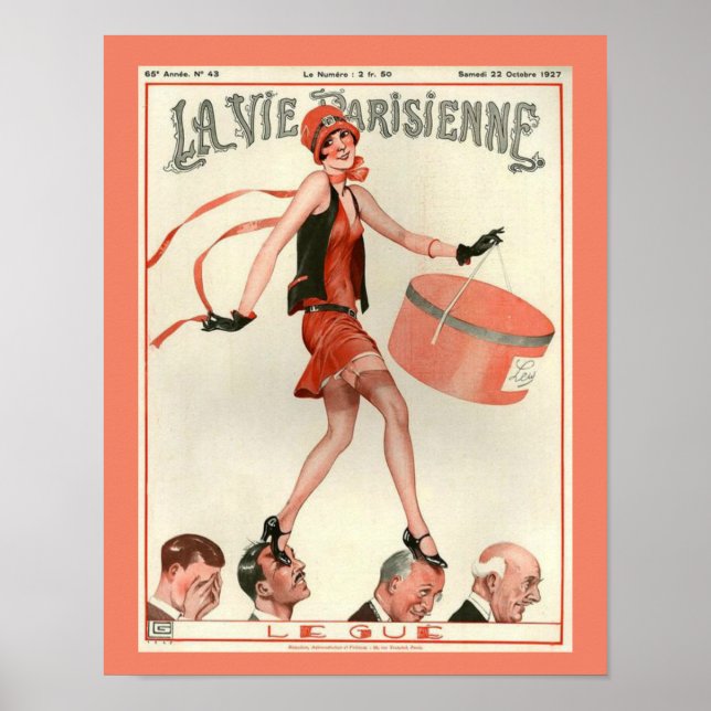 Art Deco La Vie Parisienne Poster 1920 (Framsidan)