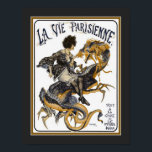 Art Deco La Vie Parisienne Poster (Redigera)<br><div class="desc">Öga-fångst,  20-årsjubileum,  Art Deco-täckning för La Vie Parisienne med en blixtflicka som rider en drake. Poster måttstandard 11x14 (visas). Finns även i standard 16x20,  anpassningsbar och arbetsyta.</div>