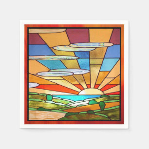 Art Deco-lagat glas 1 Pappersservett
