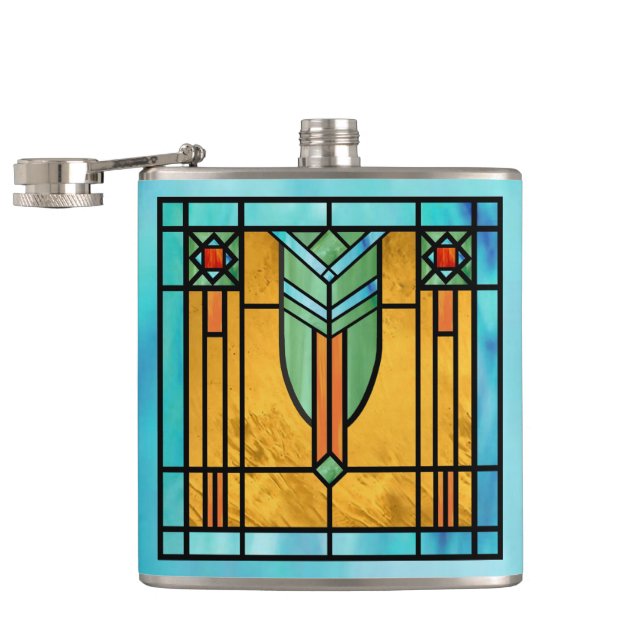 Art Deco-lagat glas 3 Fickplunta (Öppnad)