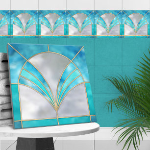 Art Deco-lagat glas Kakelplatta