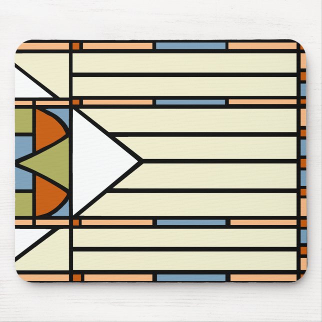 Art Deco-lagat glas Musmatta (Framsidan)