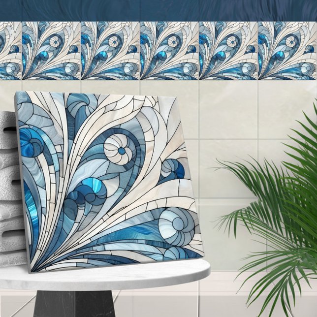 Art Deco-lagrad glasmosaik-dekoration Kakelplatta (Skapare uppladdad)