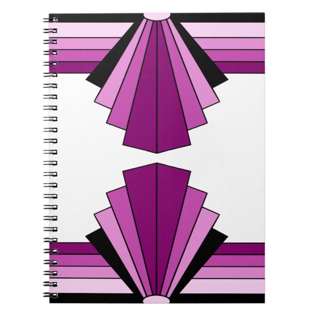 Art Deco Lagrar i Pinks Anteckningsbok (Framsidan)