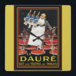 Art Deco Le Daure and Wall Clock Fyrkantig Klocka<br><div class="desc">Kvalitetsmurlås med Vintage,  Art Deco,  Le Daure-reklam</div>