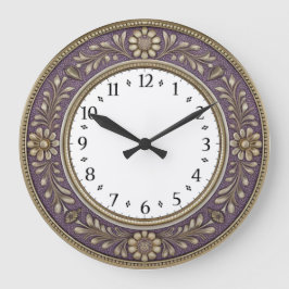 Art Deco Lila Stor Klocka