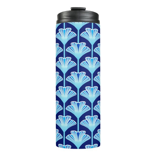 Art Deco Lily, Cobalt Blue, Aqua and White (Framsida)