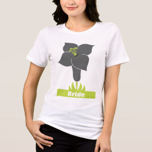 Art Deco Lime Green Grått Bride T-shirtunic Dress T-shirt I Triblend-tyg