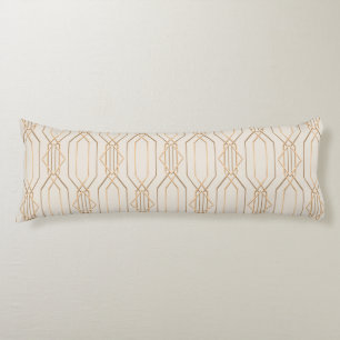 Art Deco Linen & Guld Kroppskudde