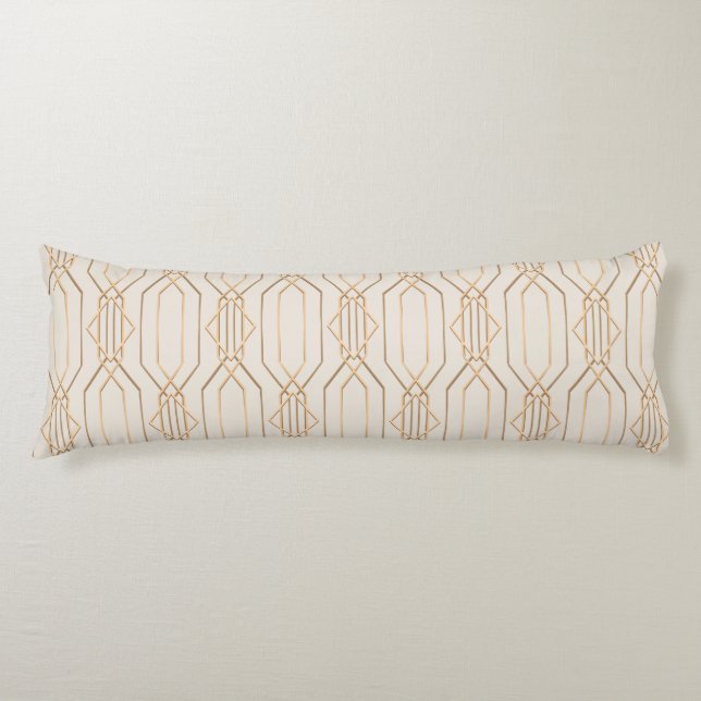 Art Deco Linen & Guld Kroppskudde (Framsidan)