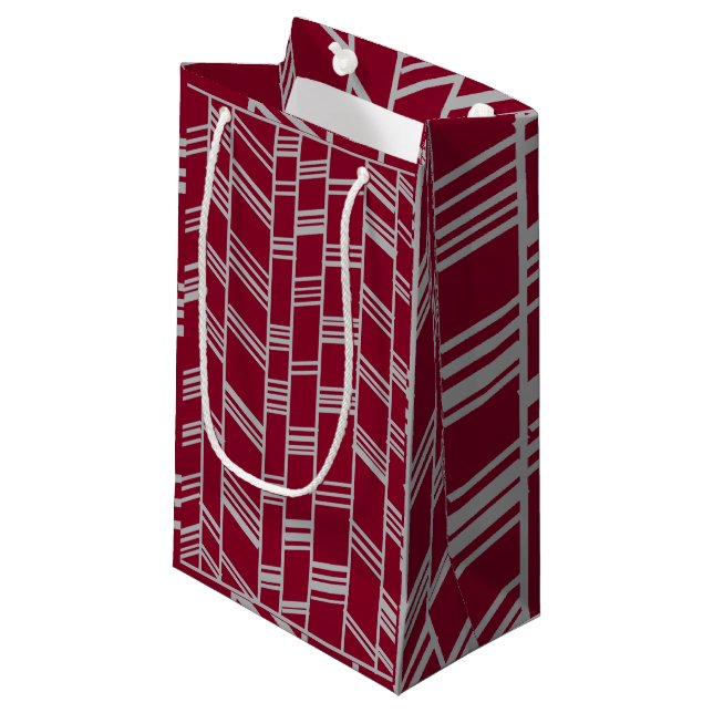Art Deco Linjer - Maroon (Framsidan Vinklad)
