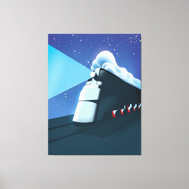 Art Deco Locomotive Canvastryck (Framsida)