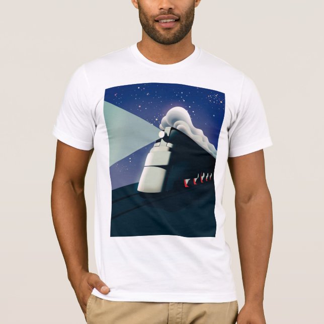 Art Deco Locomotive T Shirt (Framsida)