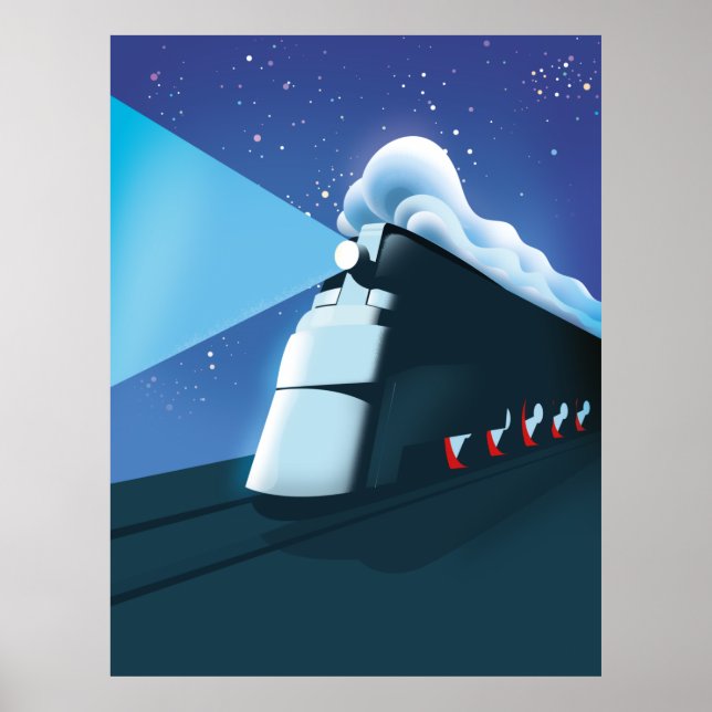 Art Deco Lokomotiv Poster (Framsidan)