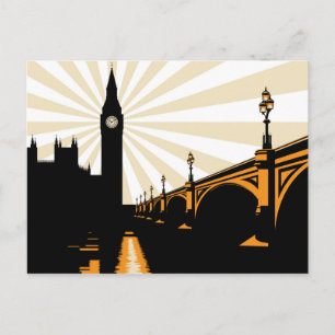 Art Deco London-vykort Vykort