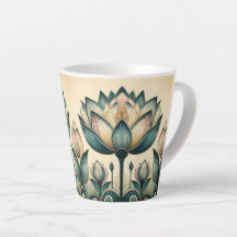 Art Deco Lotus 12oz Mugg