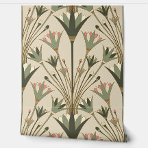 Art Deco Lotus - Scallop Lotus - Brun & Rosa