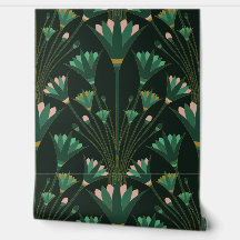 Art Deco Lotus - Scallop Lotus - Smaragdgrön
