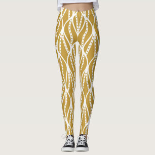 Art Deco löv, klassisk, sömlös mönster. Leggings